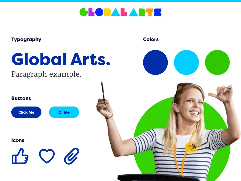 Global Arts visual identity and website design system