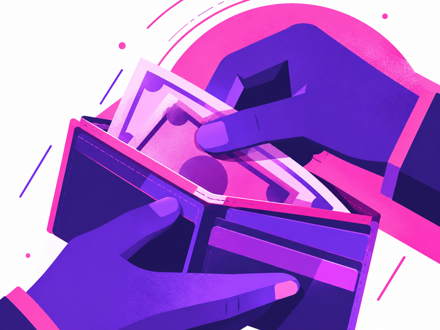 Client portal illustration showing self-service access, documents, and account information.